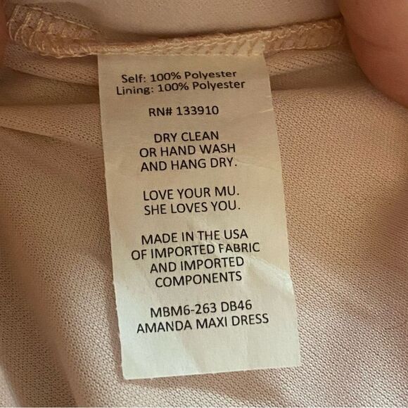 Show Me Your MuMu New W/Tags Amanda Maxi Dress Size XS Blush Pink - Picture 5 of 11